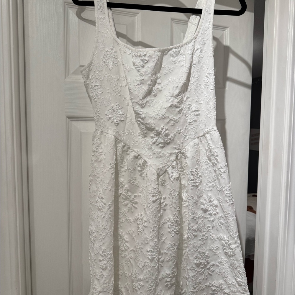 SHEIN White Textured Mini Dress